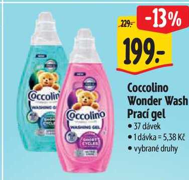 Coccolino Wonder Wash Prací gel, 37 dávek