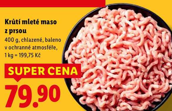 Krůtí mleté maso z prsou, 400 g