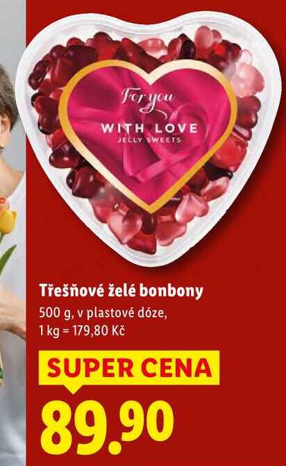 Třešňové želé bonbony, 500 g