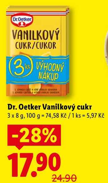 Dr. Oetker Vanilkový cukr, 3x 8 g v akci