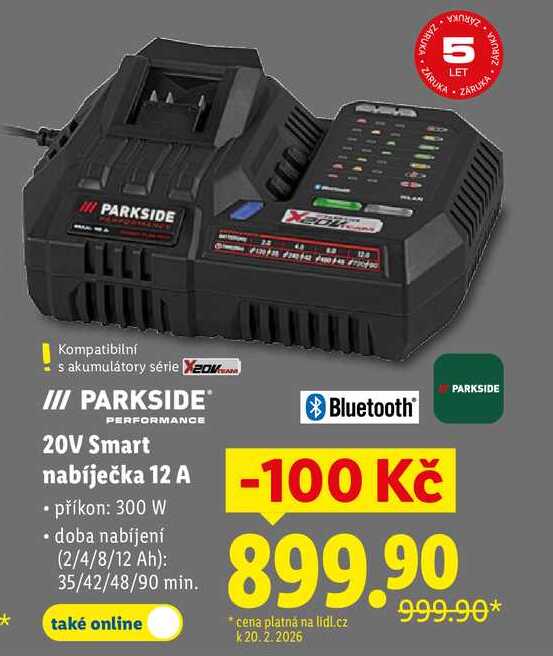 20V Smart nabíječka 12 A