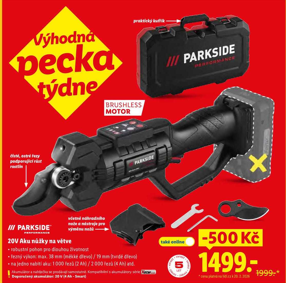 20V Aku nůžky na větve