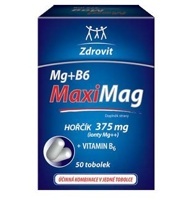 MaxiMag Hořčík 375 mg + B6 50 tobolek