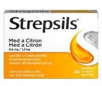 Strepsils® Med a Citron 24 pastilek