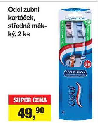 Odol zubní kartáček, středně měkký, 2 ks