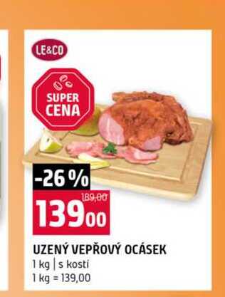 UZENÝ VEPŘOVÝ OCÁSEK 1 kg s kosti 