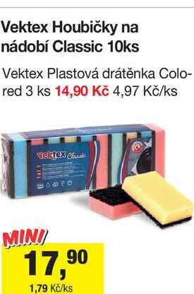 Vektex Houbičky na nádobí Classic 10 ks