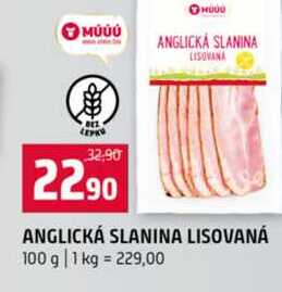 ANGLICKÁ SLANINA LISOVANÁ 100 g