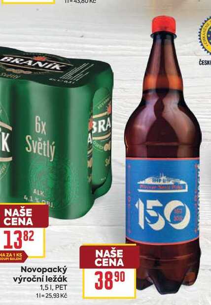 Novopacký výroční ležák 1,51, PET 