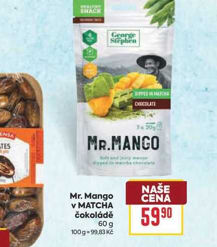 Mr. Mango V MATCHA čokoládě 60 g 