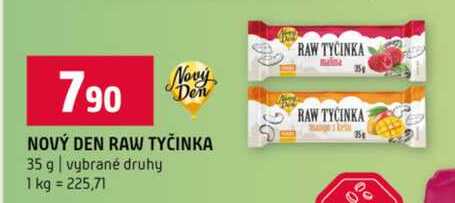 NOVÝ DEN RAW TYČINKA 35 g vybrané druhy