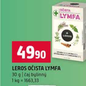 LEROS OČISTA LYMFA 30 g čaj bylinný 