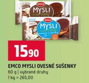 EMCO MYSLI OVESNÉ SUŠENKY 60 g vybrané druhy 