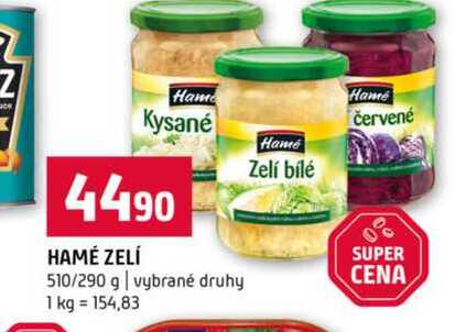 HAMÉ ZELÍ 510/290 g vybrané druhy 