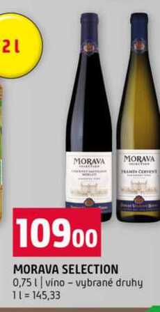 MORAVA SELECTION 0,75l vino vybrané druhy