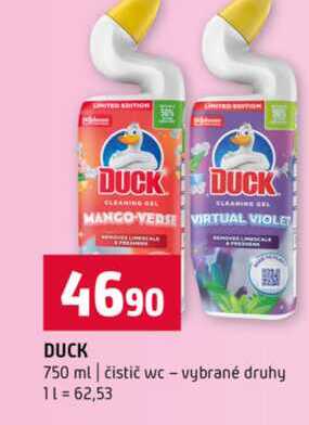 DUCK 750 ml čistič wc-vybrané druhy