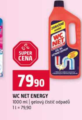 WC NET ENERGY 1000 ml gelový čistič odpadů 