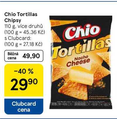Chio Tortillas Chipsy, 110 g