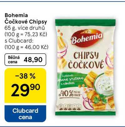 Bohemia Čočkové Chipsy, 65 g