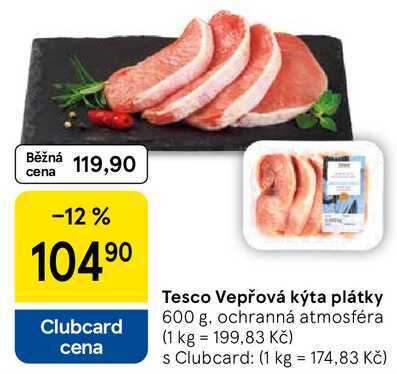 Tesco Vepřová kýta plátky, 600 g