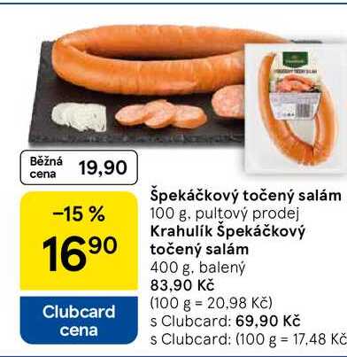 BŠpekáčkový točený salám, 400 g