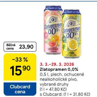 Zlatopramen 0,0%, 0,5 l