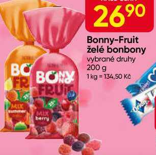 Bonny-Fruit želé bonbony vybrané druhy 200 g 