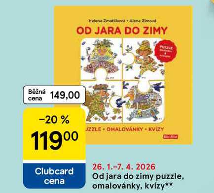 Od jara do zimy puzzle, omalovánky, kvízy