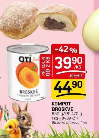 KOMPOT BROSKVE 850 g/PP 470 g 