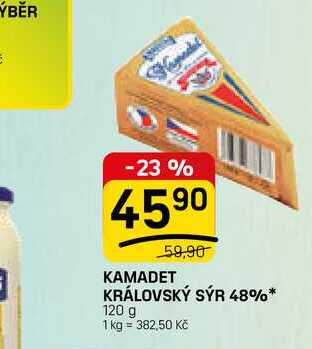 KAMADET KRÁLOVSKÝ SÝR 48% 120 g