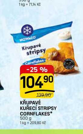 KŘUPAVÉ KUŘECÍ STRIPSY CORNFLAKES 500 g