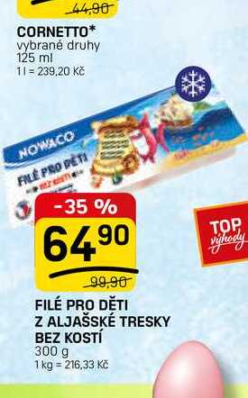 FILÉ PRO DĚTI Z ALJAŠSKÉ TRESKY BEZ KOSTÍ 300 g 