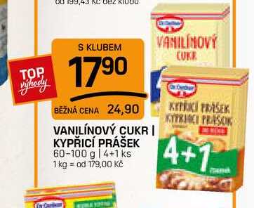 VANILÍNOVÝ CUKR | KYPŘICÍ PRÁŠEK 60-100 g 4+1 ks 