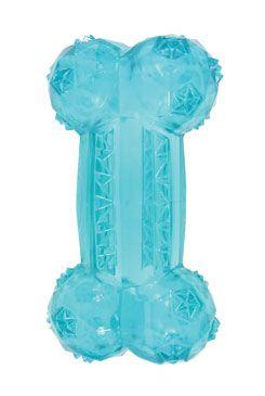 Hračka pes kost BONE TPR POP 12cm tyrkys Zolux