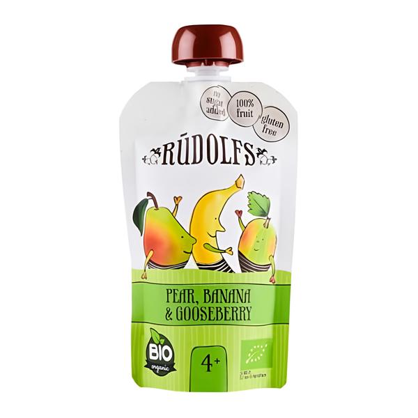 Rudolfs BIO kapsička Hruška, banán, angrešt