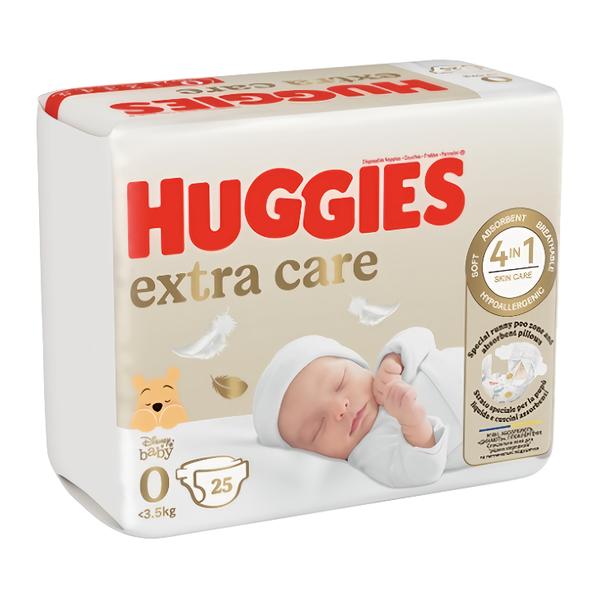 Huggies Extra Care Newborn č.0 25ks (<3.5 kg )
