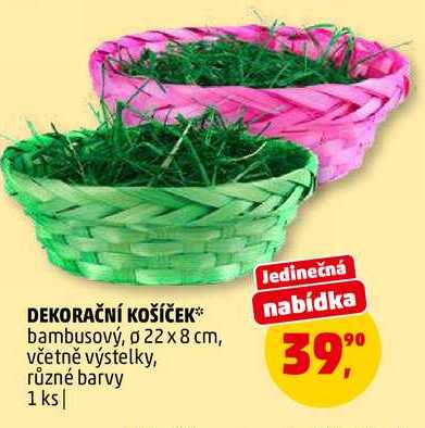 DEKORAČNÍ KOŠÍČEK, 1 ks