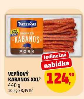 VEPŘOVÝ KABANOS XXL, 440 g 