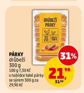 PÁRKY drůbeží, 300 g