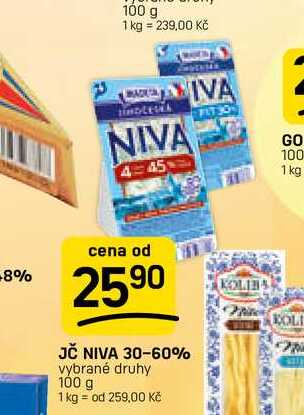 JČ NIVA 30-60% vybrané druhy 100 g