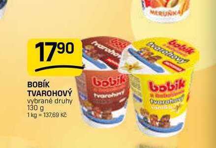 BOBÍK TVAROHOVÝ vybrané druhy 130g