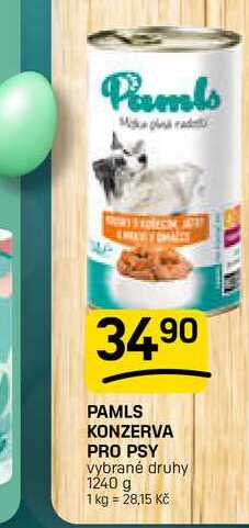 PAMLS KONZERVA PRO PSY vybrané druhy 1240 g 
