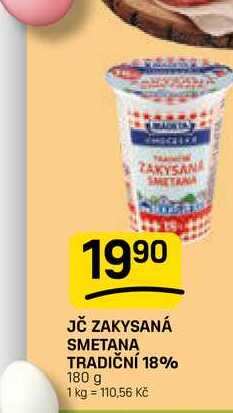JČ ZAKYSANÁ SMETANA TRADIČNÍ 18% 180 g