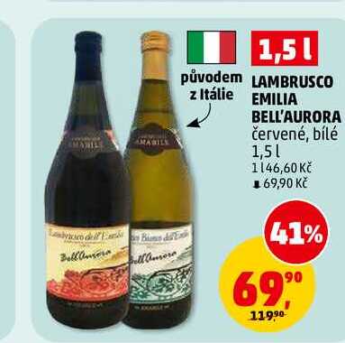 LAMBRUSCO EMILIA BELL'AURORA, 1,5 l