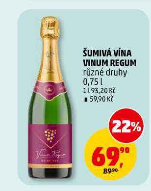ŠUMIVÁ VÍNA VINUM REGUM, 0,75 l