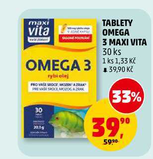 TABLETY OMEGA 3 MAXI VITA, 30 ks