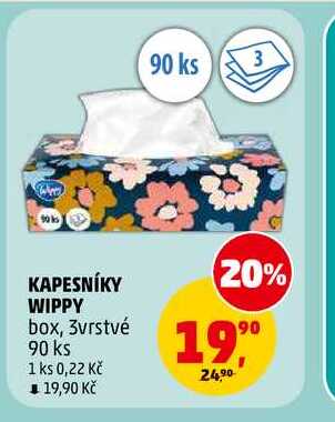KAPESNÍKY WIPPY, 90 ks 
