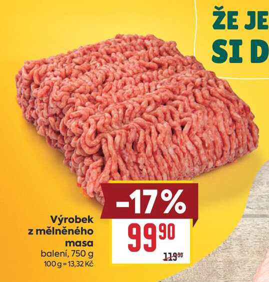 Výrobek z mělněného masa balení, 750 g 