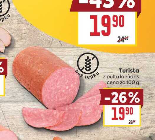 Turista z pultu lahůdek cena za 100 g