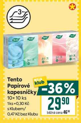 Tento Papírové kapesníčky 10×10 ks 